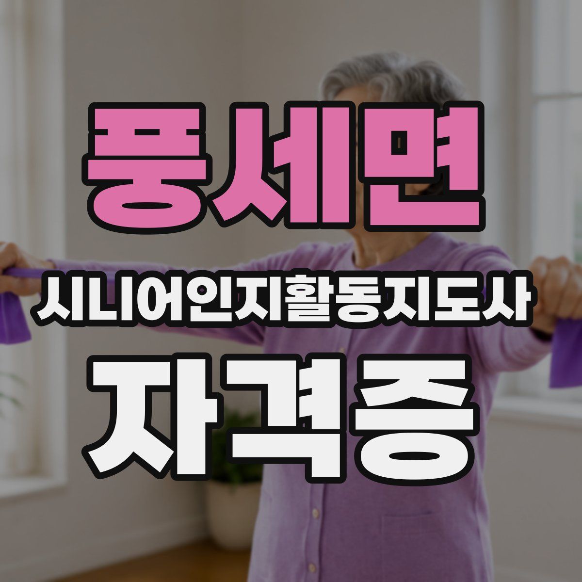 풍세면 시니어인지활동지도사 자격증