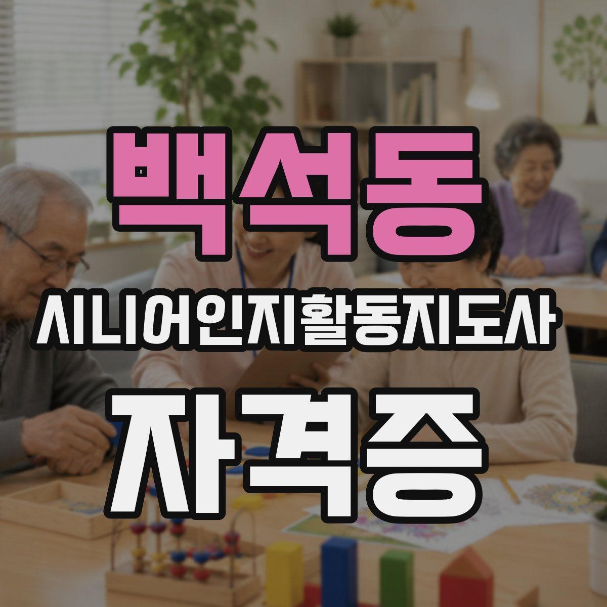 백석동 시니어인지활동지도사 자격증