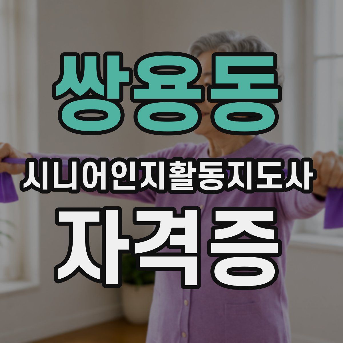 쌍용동 시니어인지활동지도사 자격증