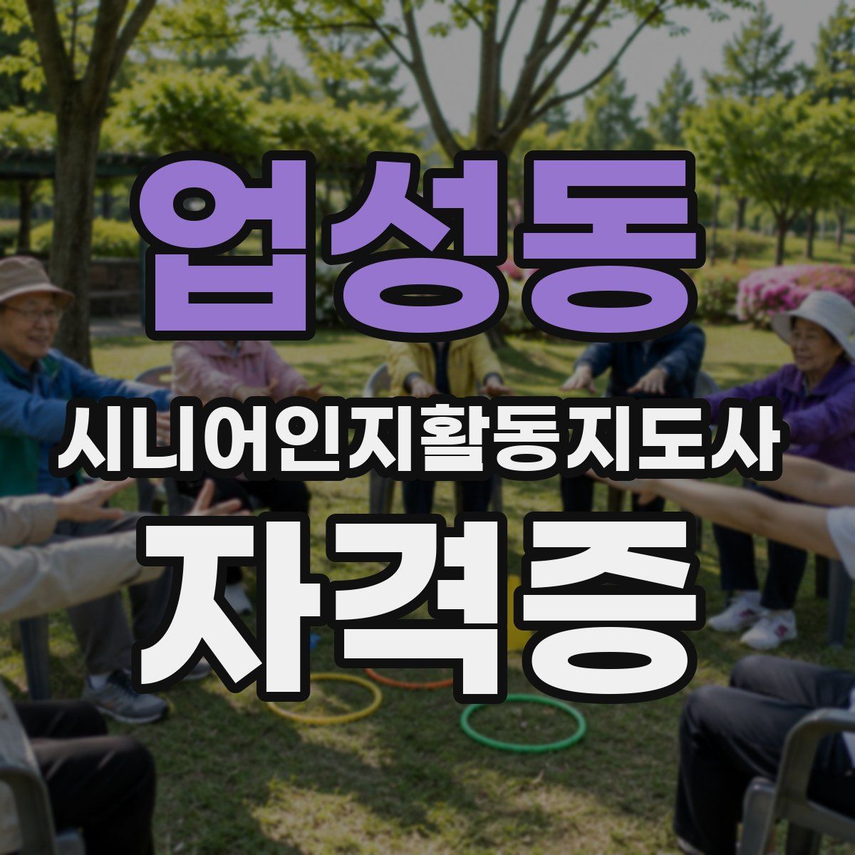 업성동 시니어인지활동지도사 자격증