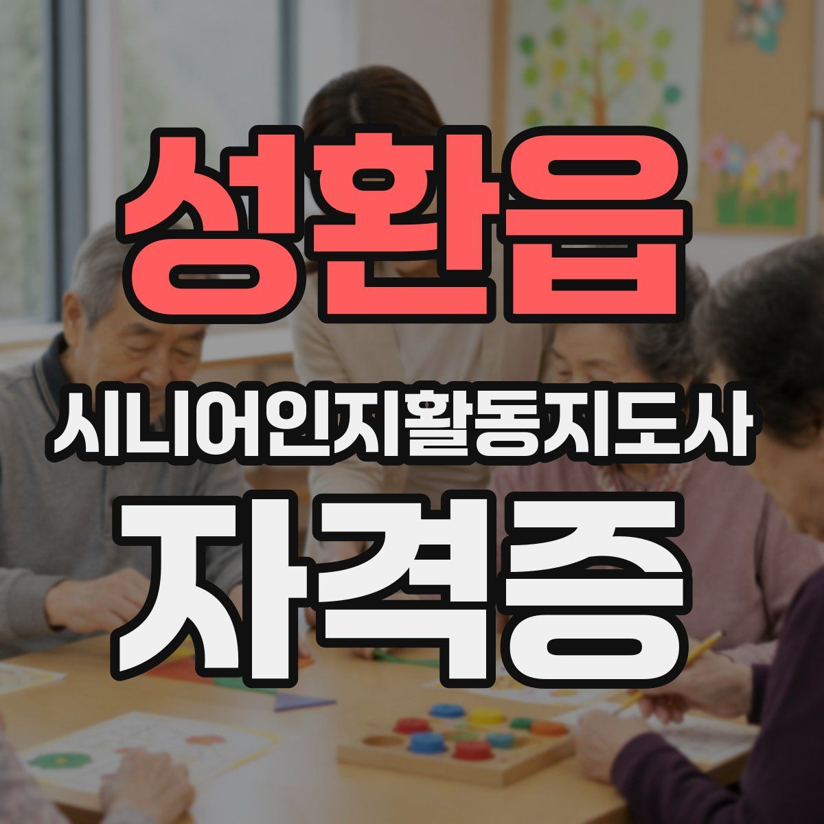 성환읍 시니어인지활동지도사 자격증