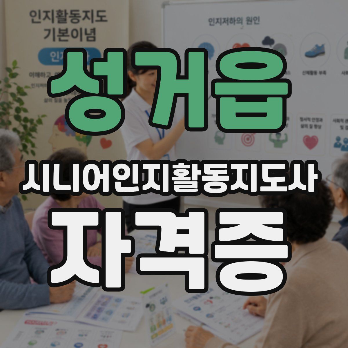 성거읍 시니어인지활동지도사 자격증