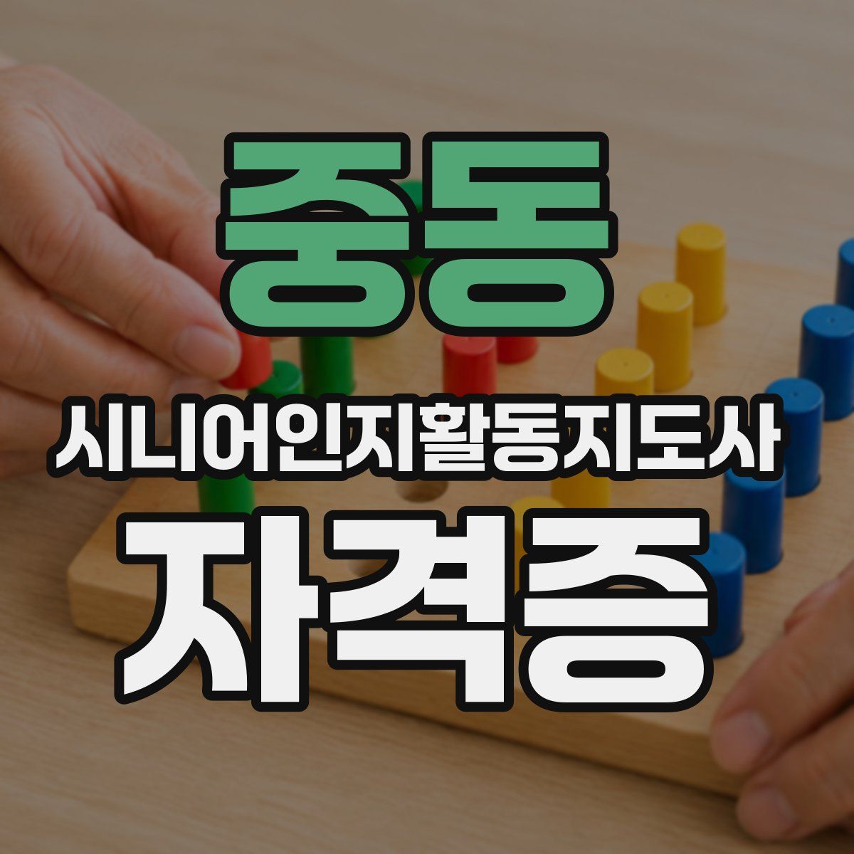 중동 시니어인지활동지도사 자격증