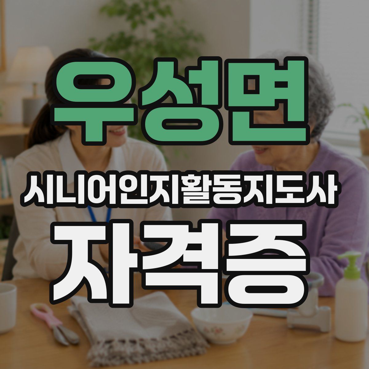 우성면 시니어인지활동지도사 자격증