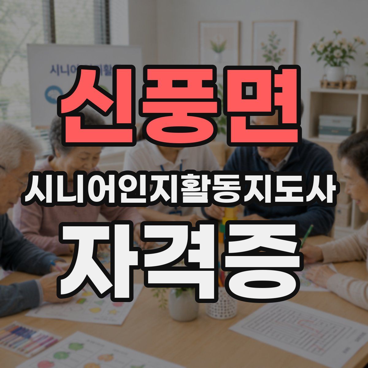 신풍면 시니어인지활동지도사 자격증