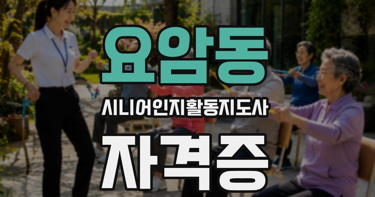 요암동 시니어인지활동지도사 자격증