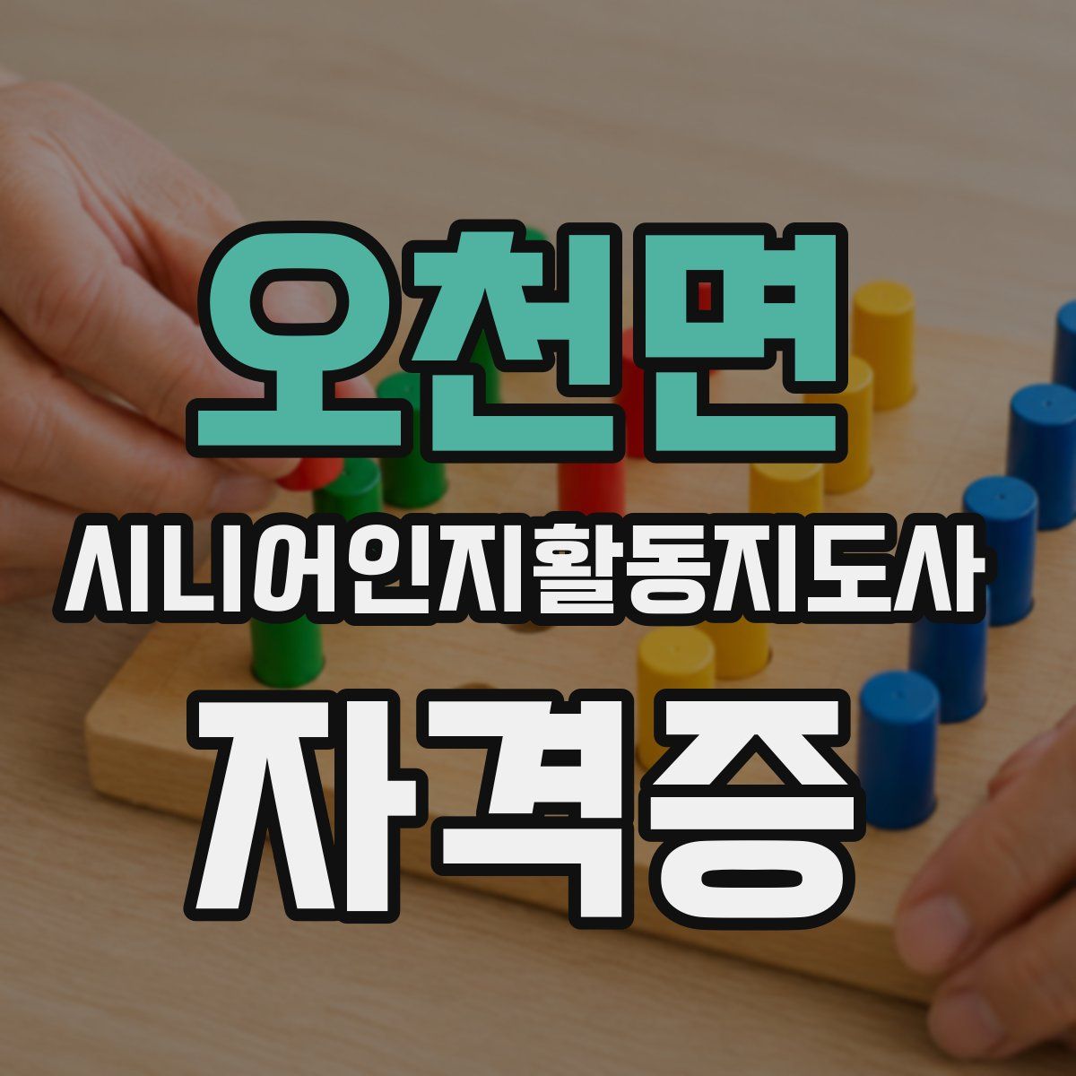 오천면 시니어인지활동지도사 자격증