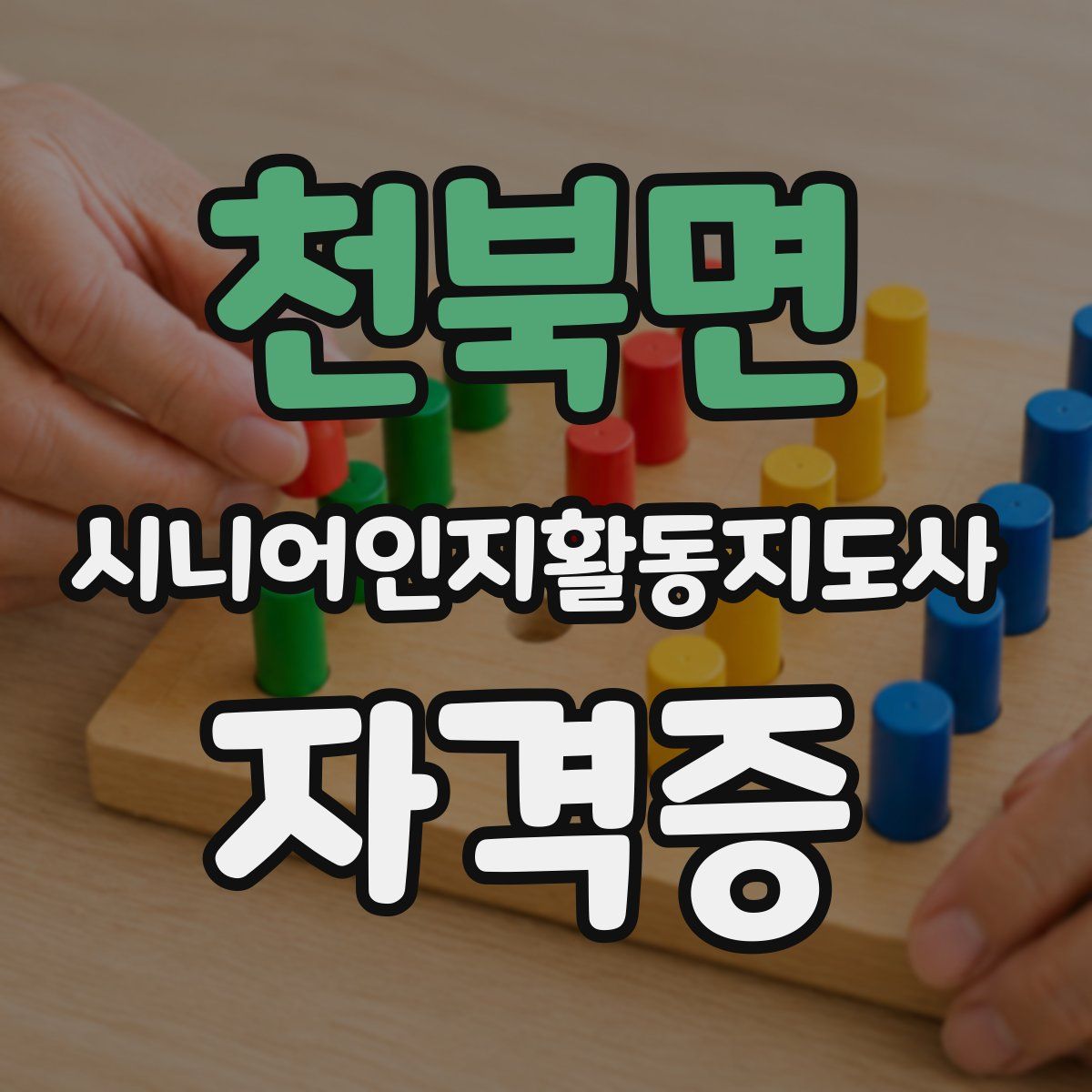천북면 시니어인지활동지도사 자격증