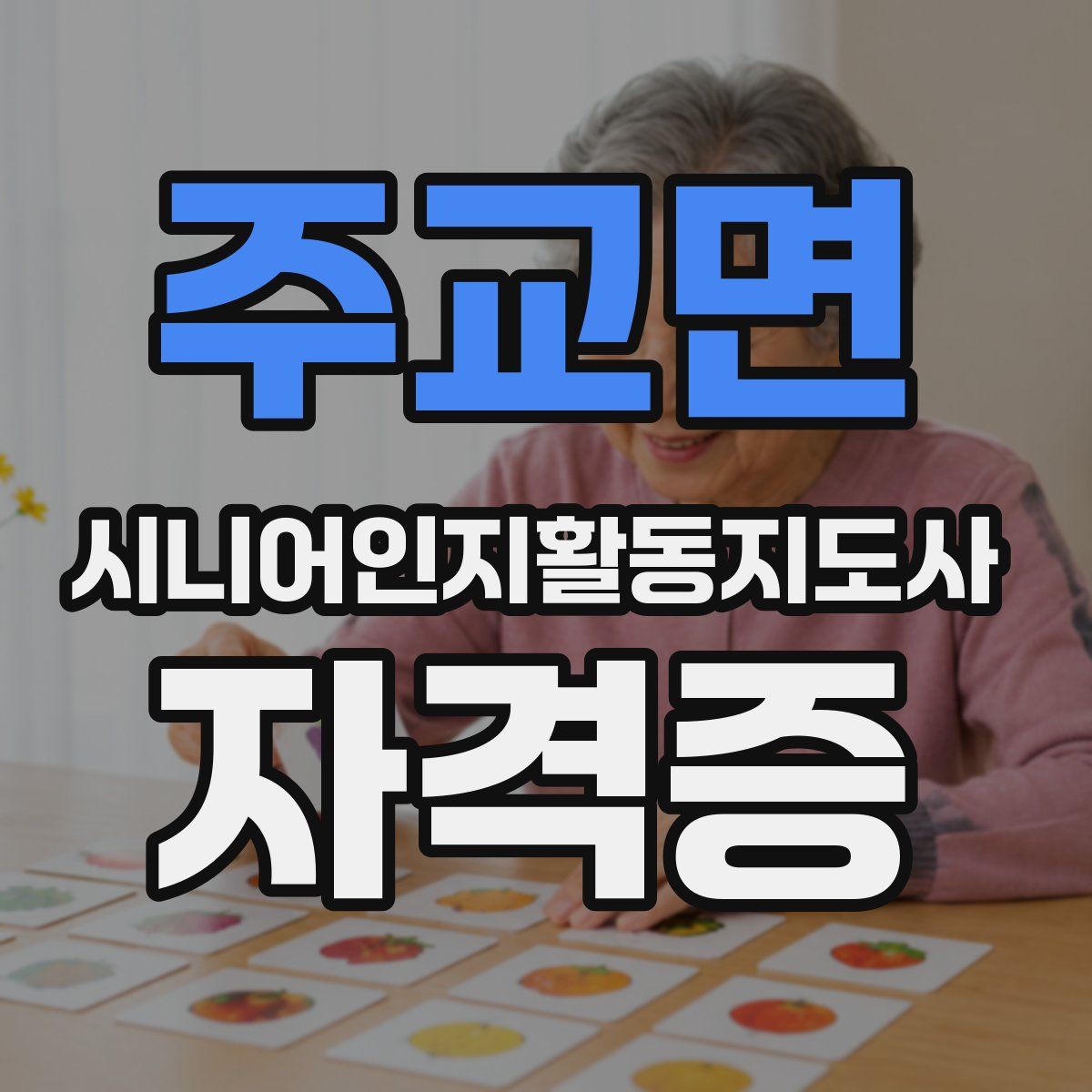 주교면 시니어인지활동지도사 자격증