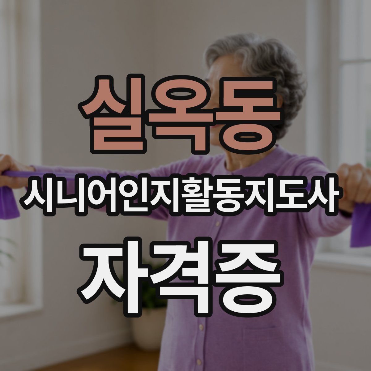 실옥동 시니어인지활동지도사 자격증