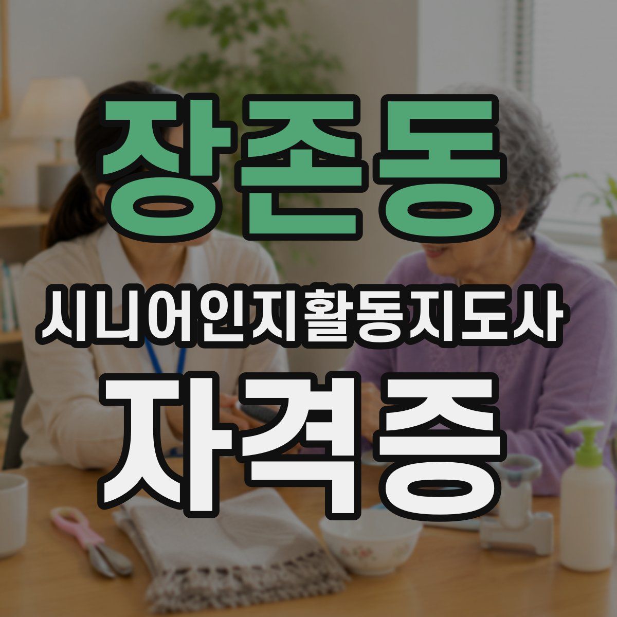 장존동 시니어인지활동지도사 자격증