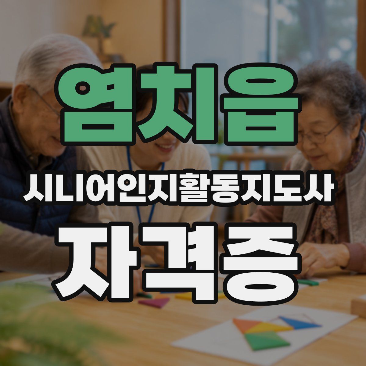 염치읍 시니어인지활동지도사 자격증