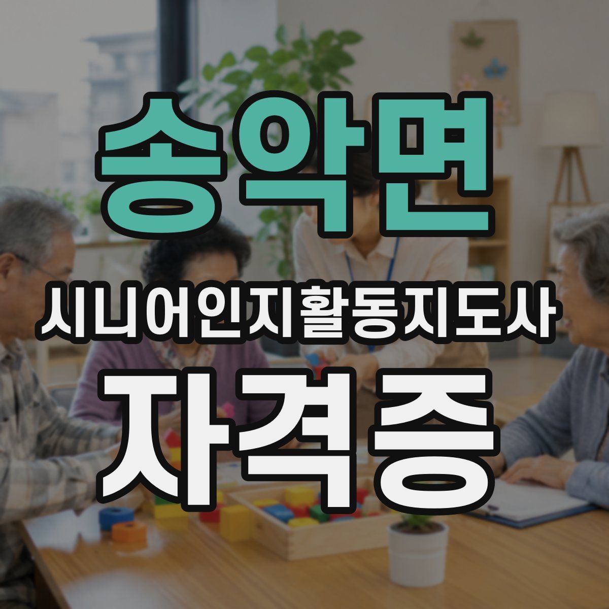 송악면 시니어인지활동지도사 자격증