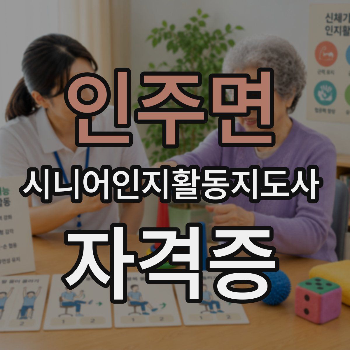 인주면 시니어인지활동지도사 자격증