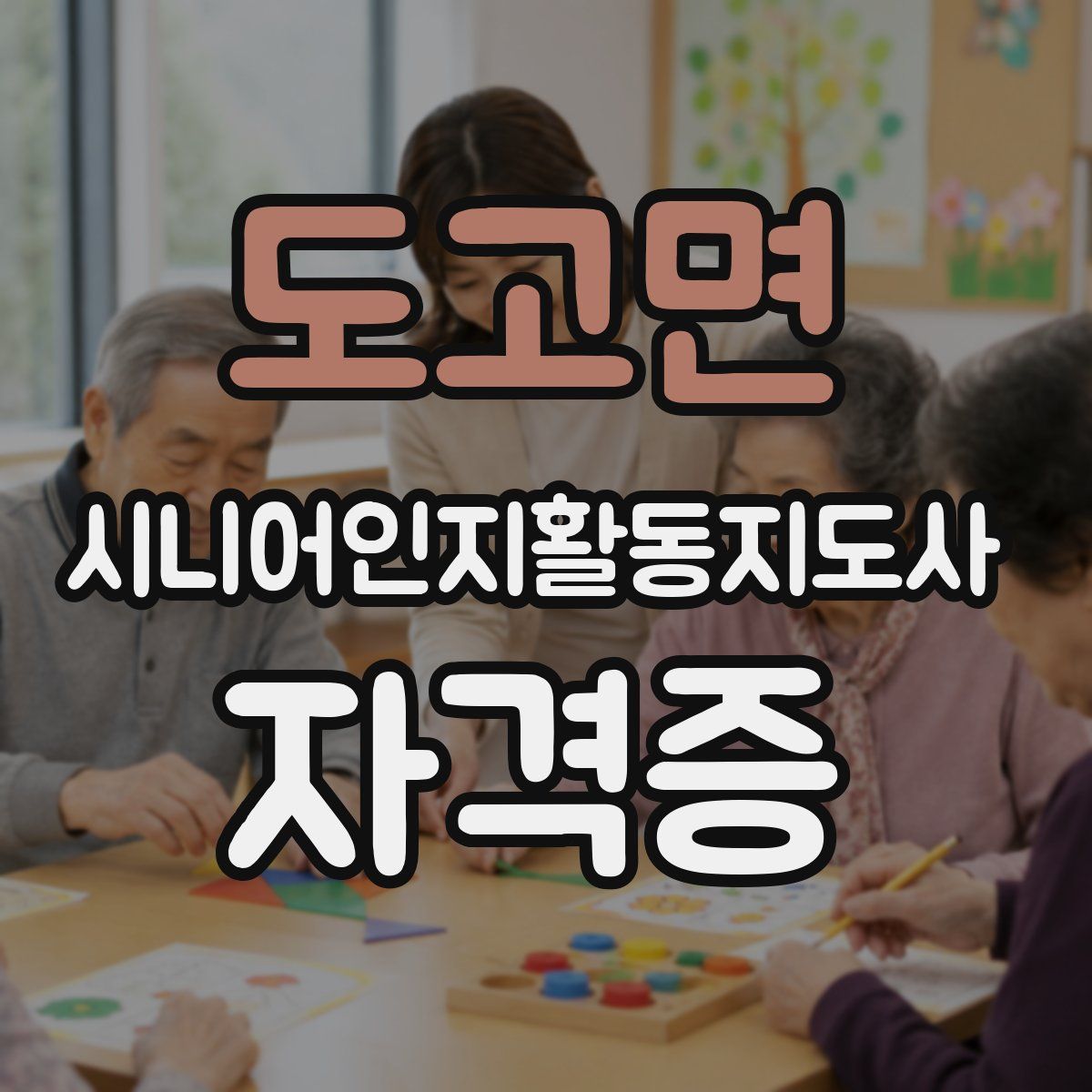 도고면 시니어인지활동지도사 자격증