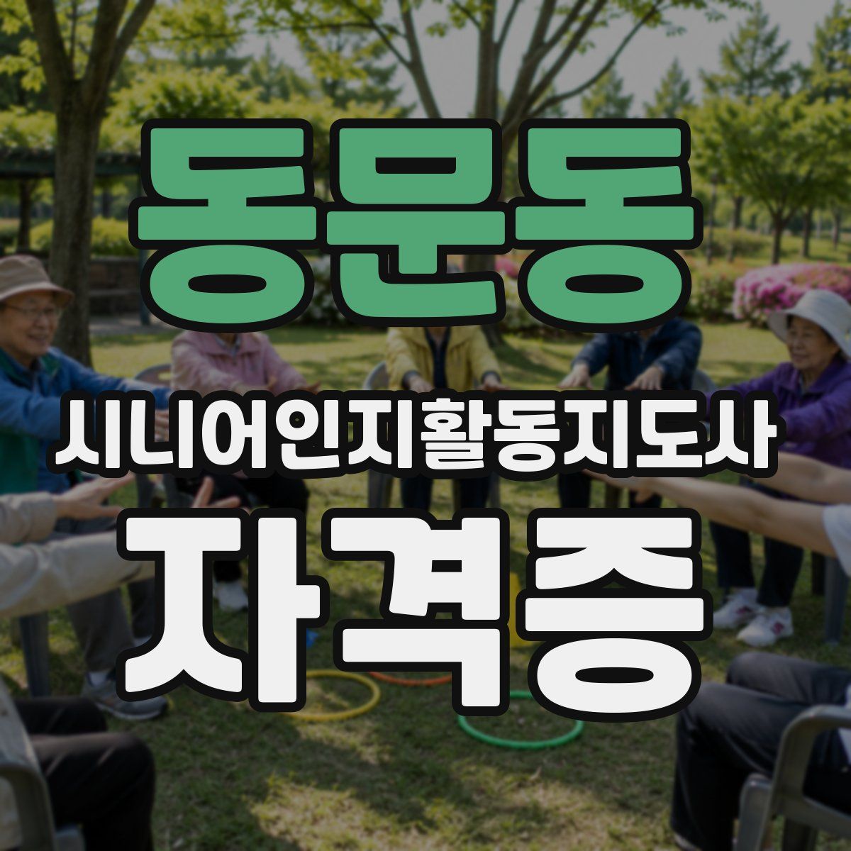 동문동 시니어인지활동지도사 자격증