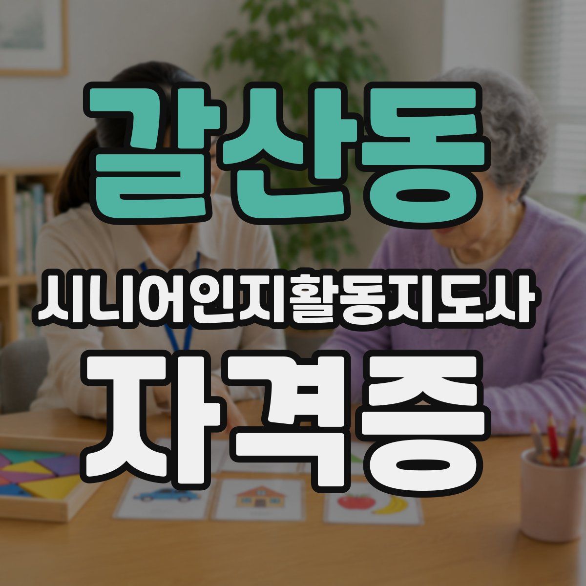 갈산동 시니어인지활동지도사 자격증