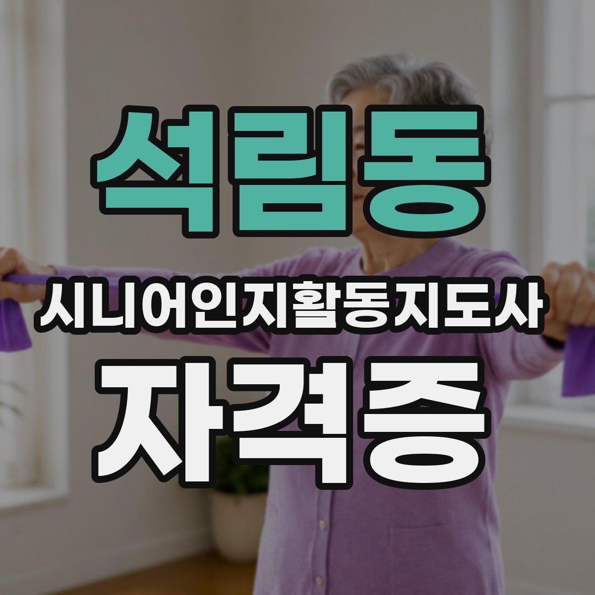 석림동 시니어인지활동지도사 자격증