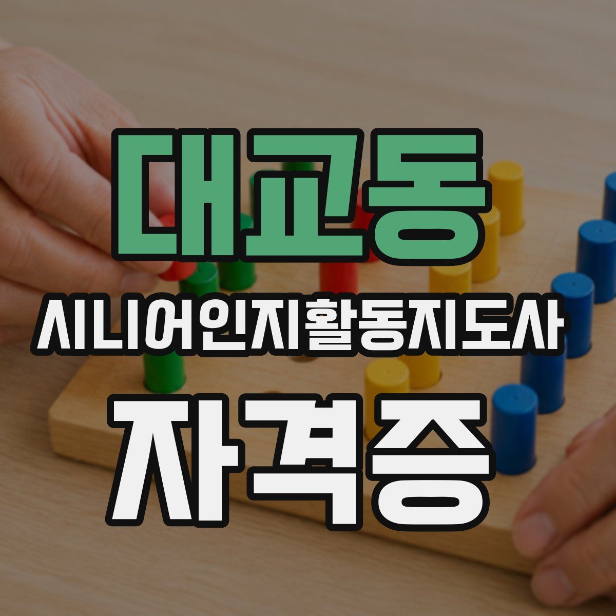 대교동 시니어인지활동지도사 자격증