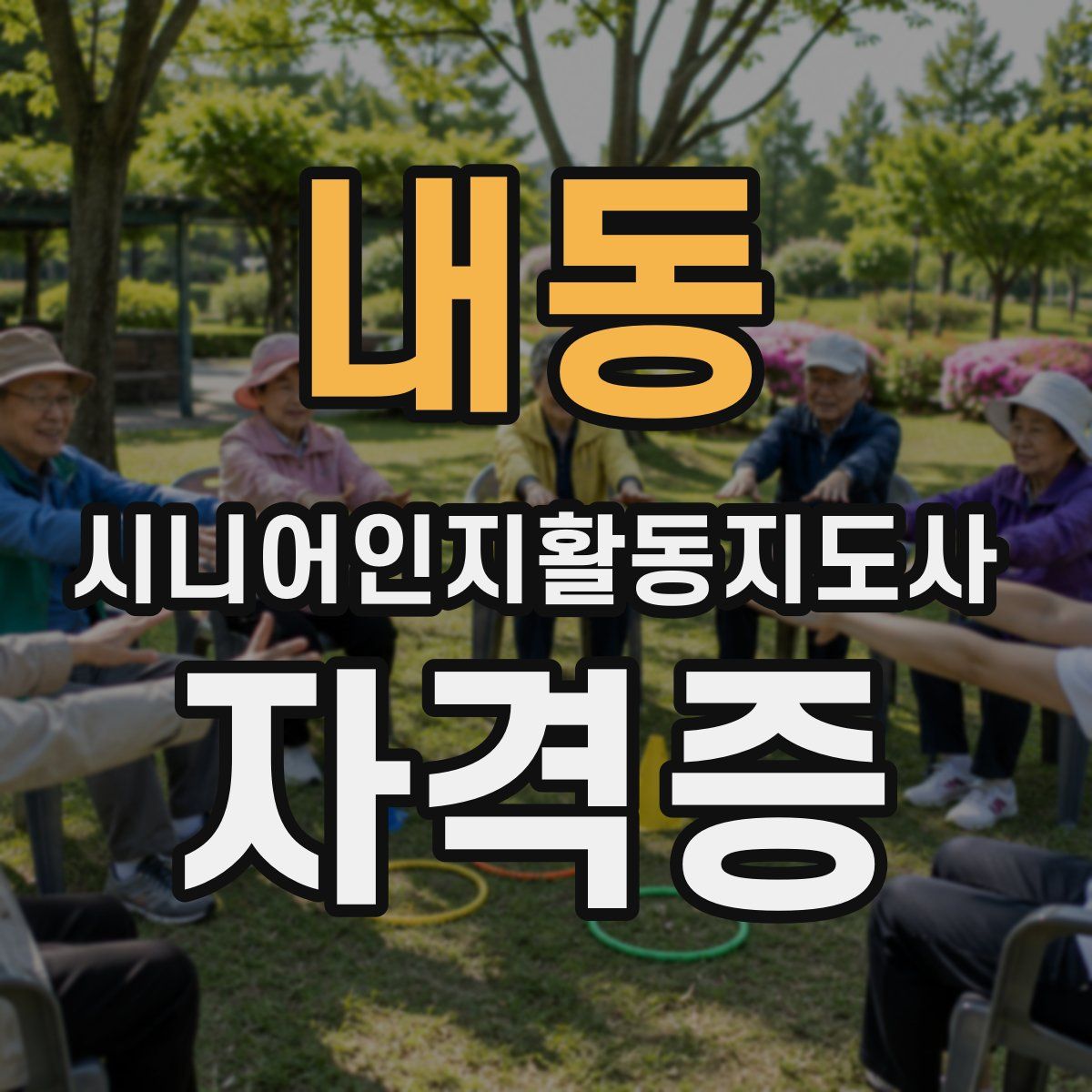 내동 시니어인지활동지도사 자격증