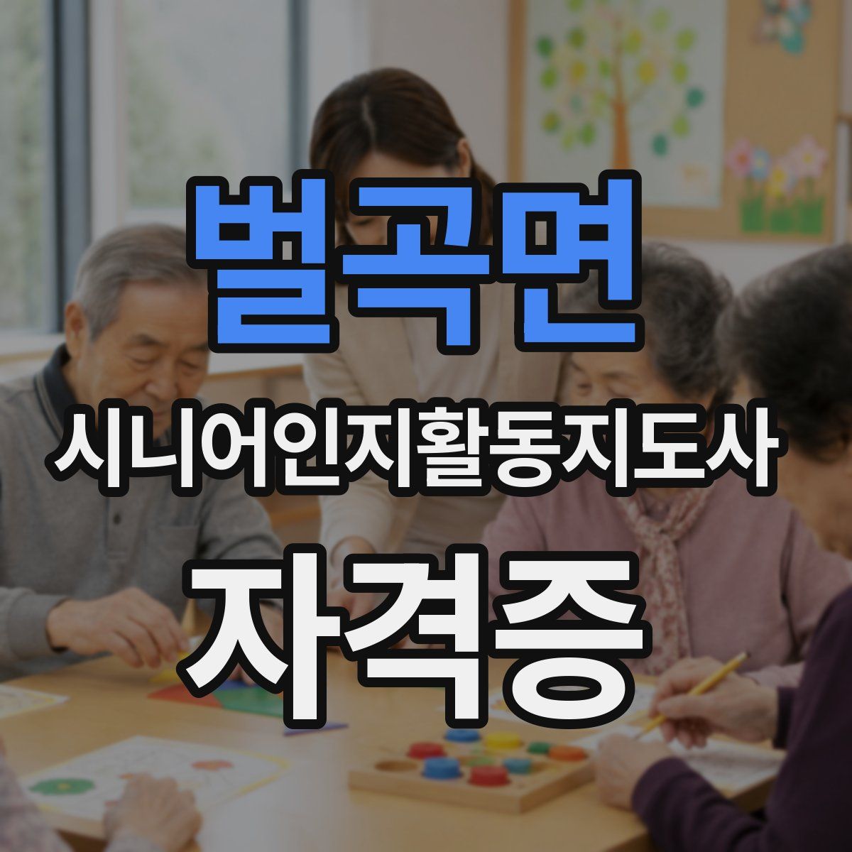 벌곡면 시니어인지활동지도사 자격증