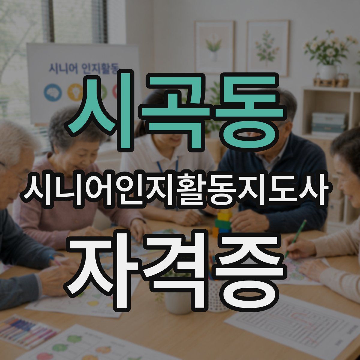 시곡동 시니어인지활동지도사 자격증