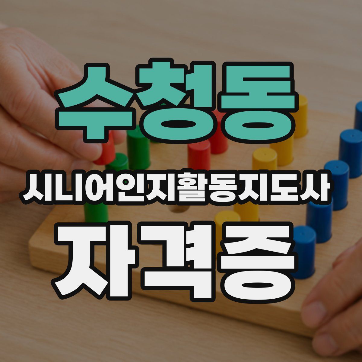 수청동 시니어인지활동지도사 자격증