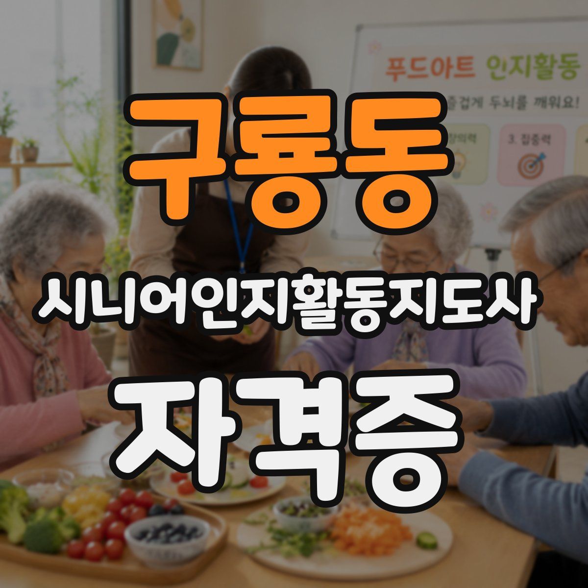 구룡동 시니어인지활동지도사 자격증