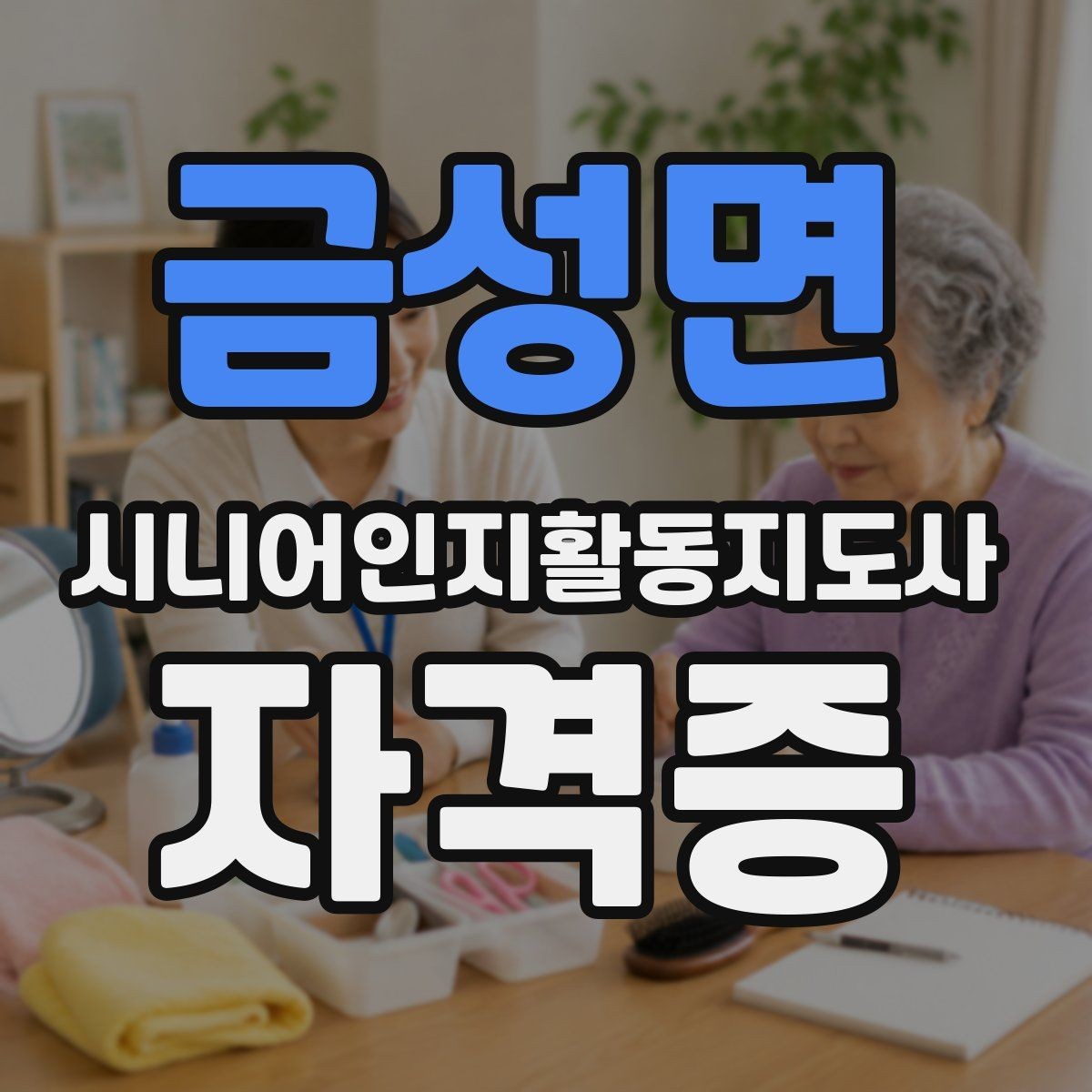 금성면 시니어인지활동지도사 자격증 준비 시 예산 세우는 법