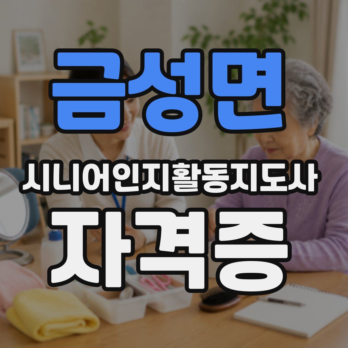 금성면 시니어인지활동지도사 자격증