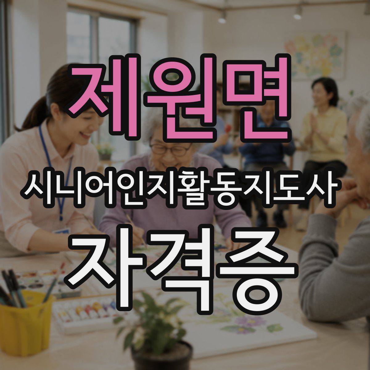 제원면 시니어인지활동지도사 자격증