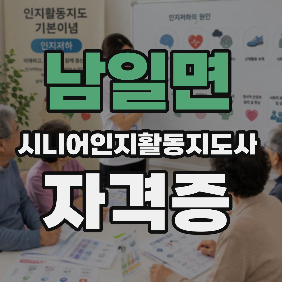 남일면 시니어인지활동지도사 자격증