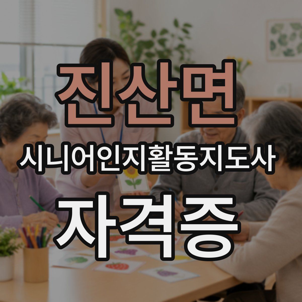 진산면 시니어인지활동지도사 자격증