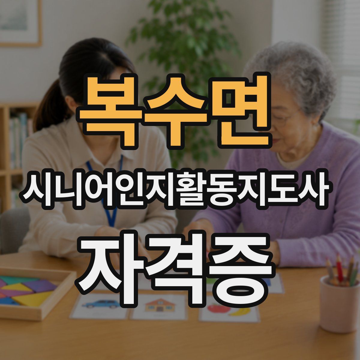 복수면 시니어인지활동지도사 자격증