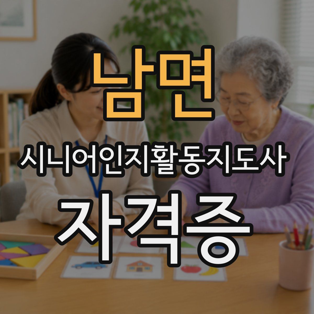 남면 시니어인지활동지도사 자격증