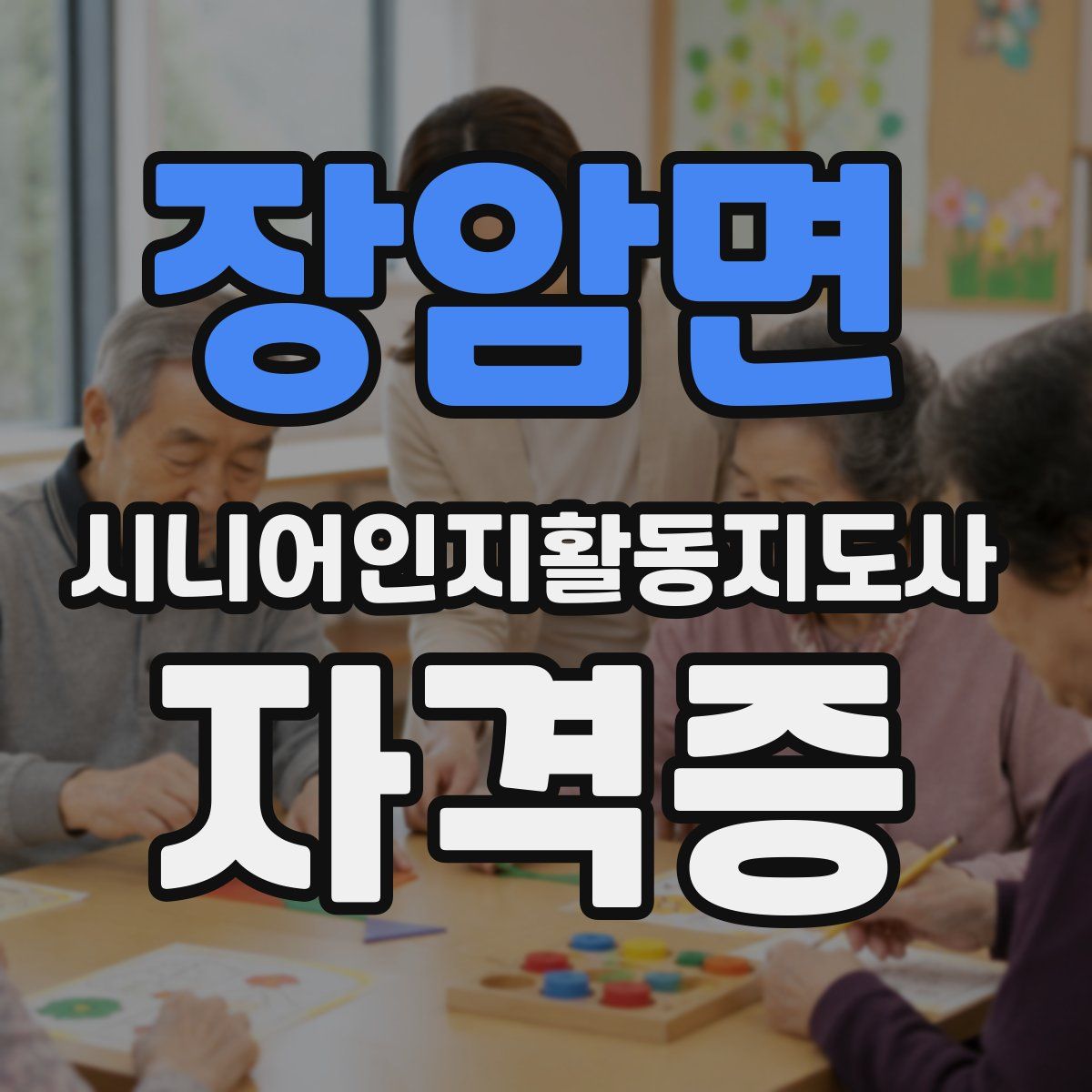 장암면 시니어인지활동지도사 자격증
