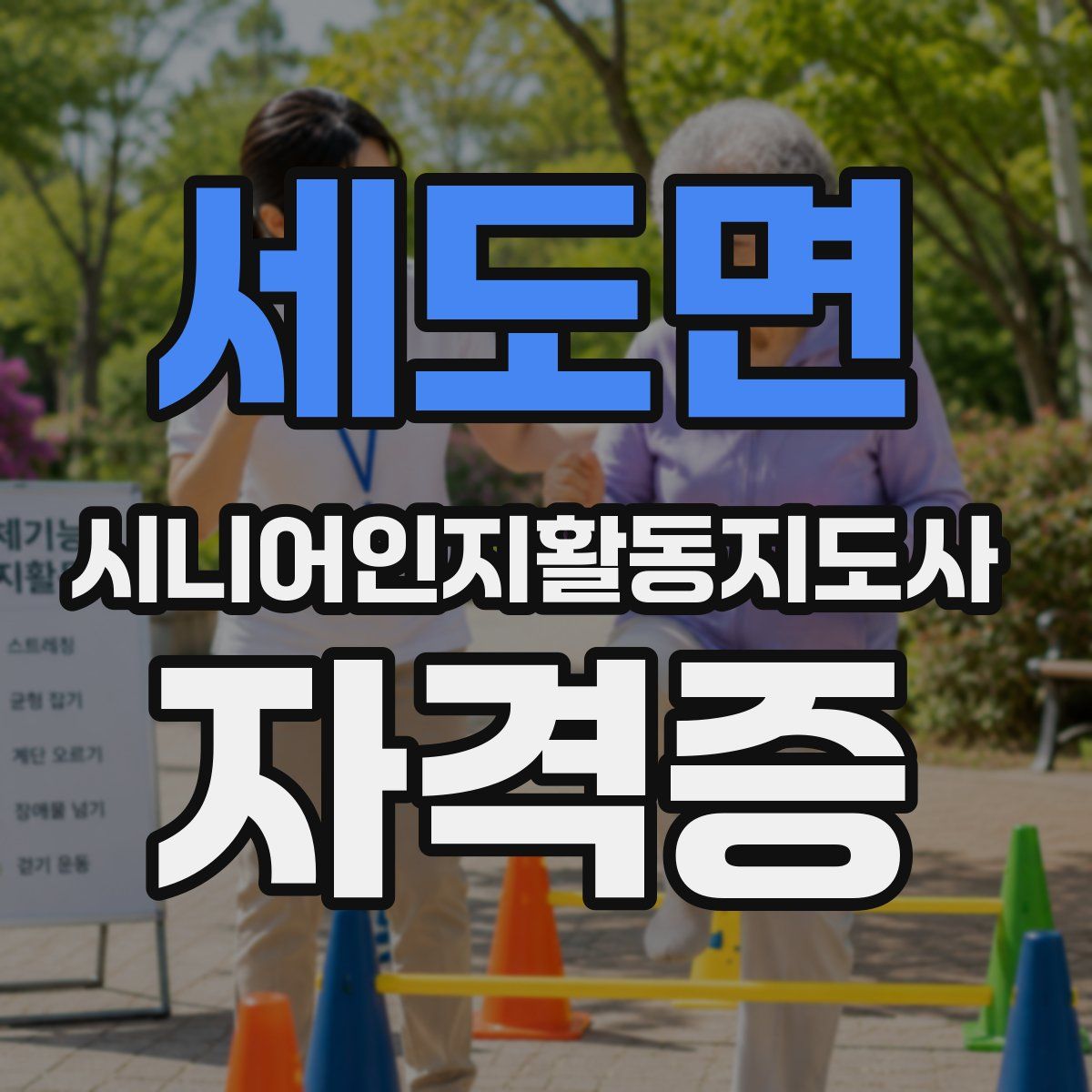 세도면 시니어인지활동지도사 자격증
