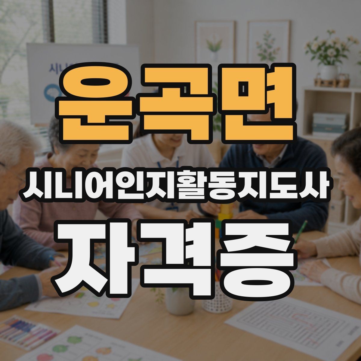 운곡면 시니어인지활동지도사 자격증 준비 시 놓치기 쉬운 부분