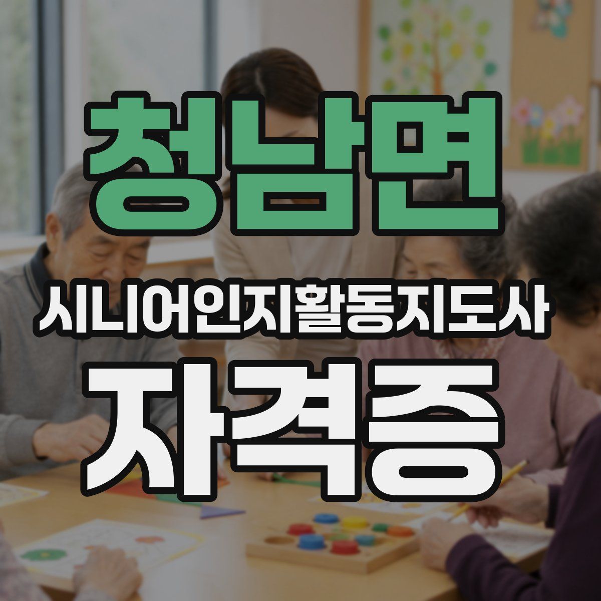 청남면 시니어인지활동지도사 자격증