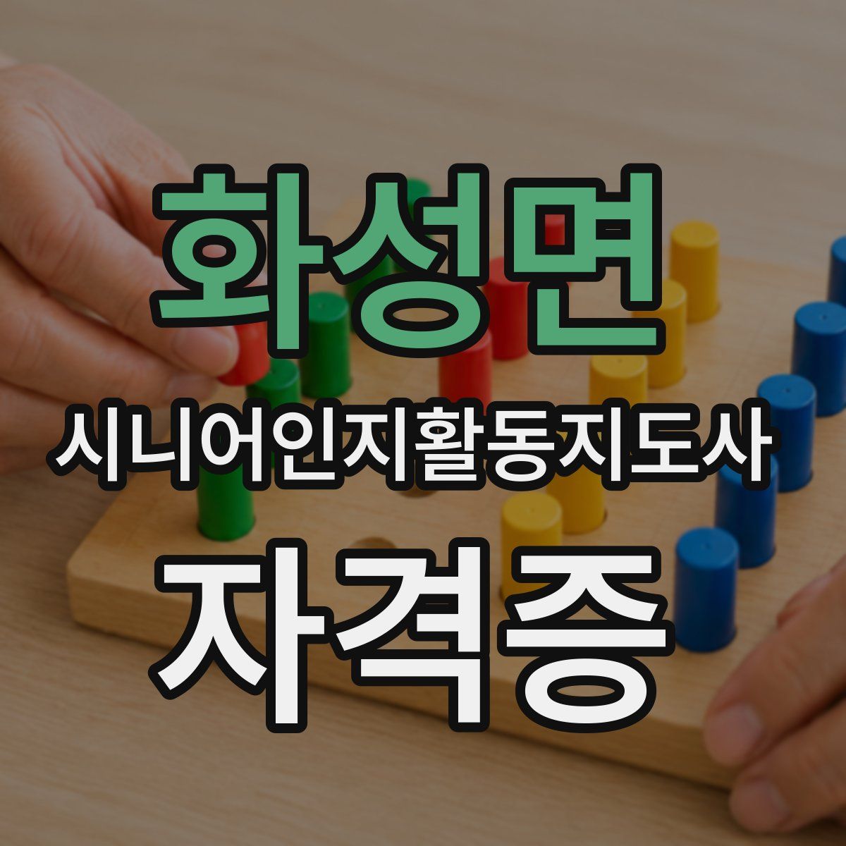 화성면 시니어인지활동지도사 자격증