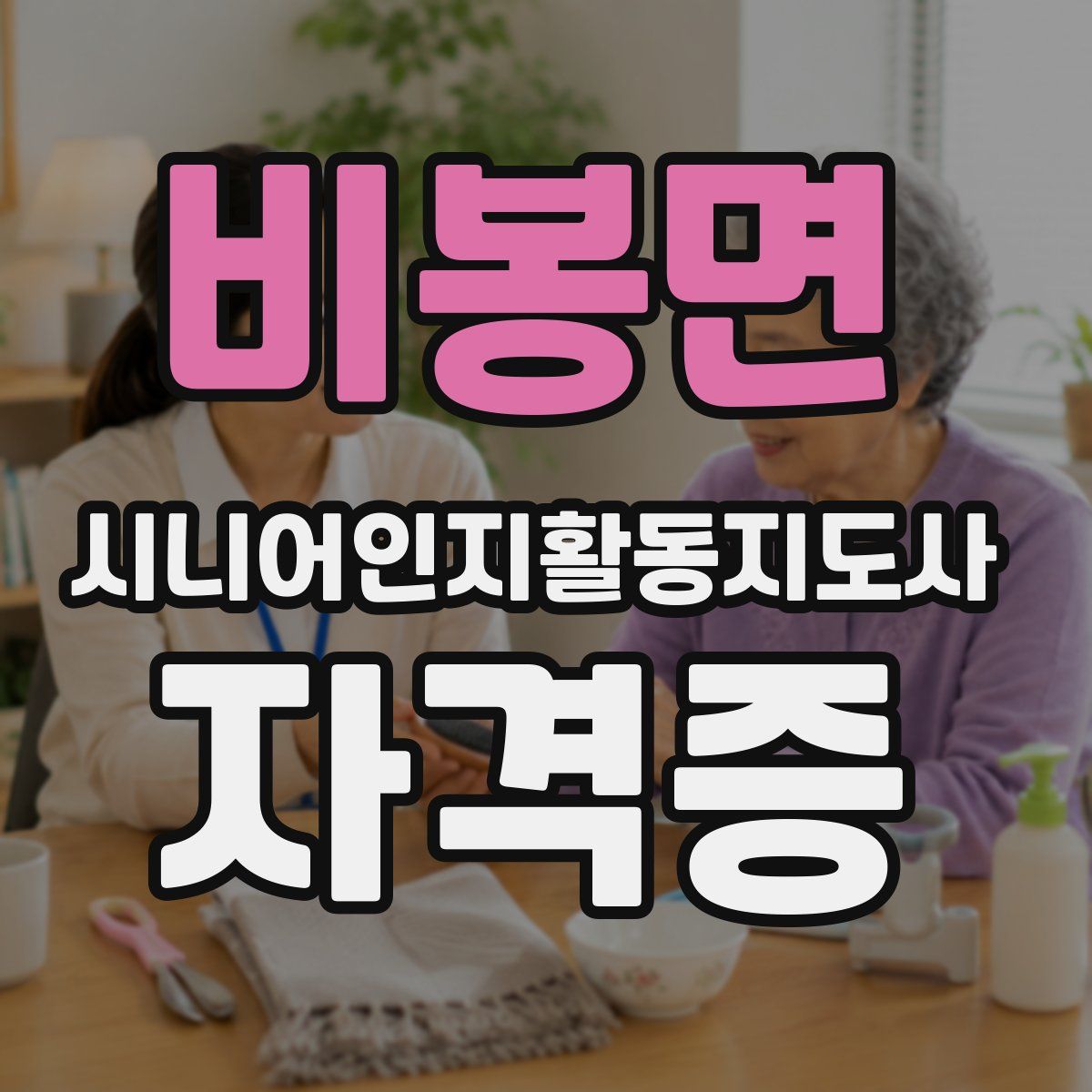 비봉면 시니어인지활동지도사 자격증