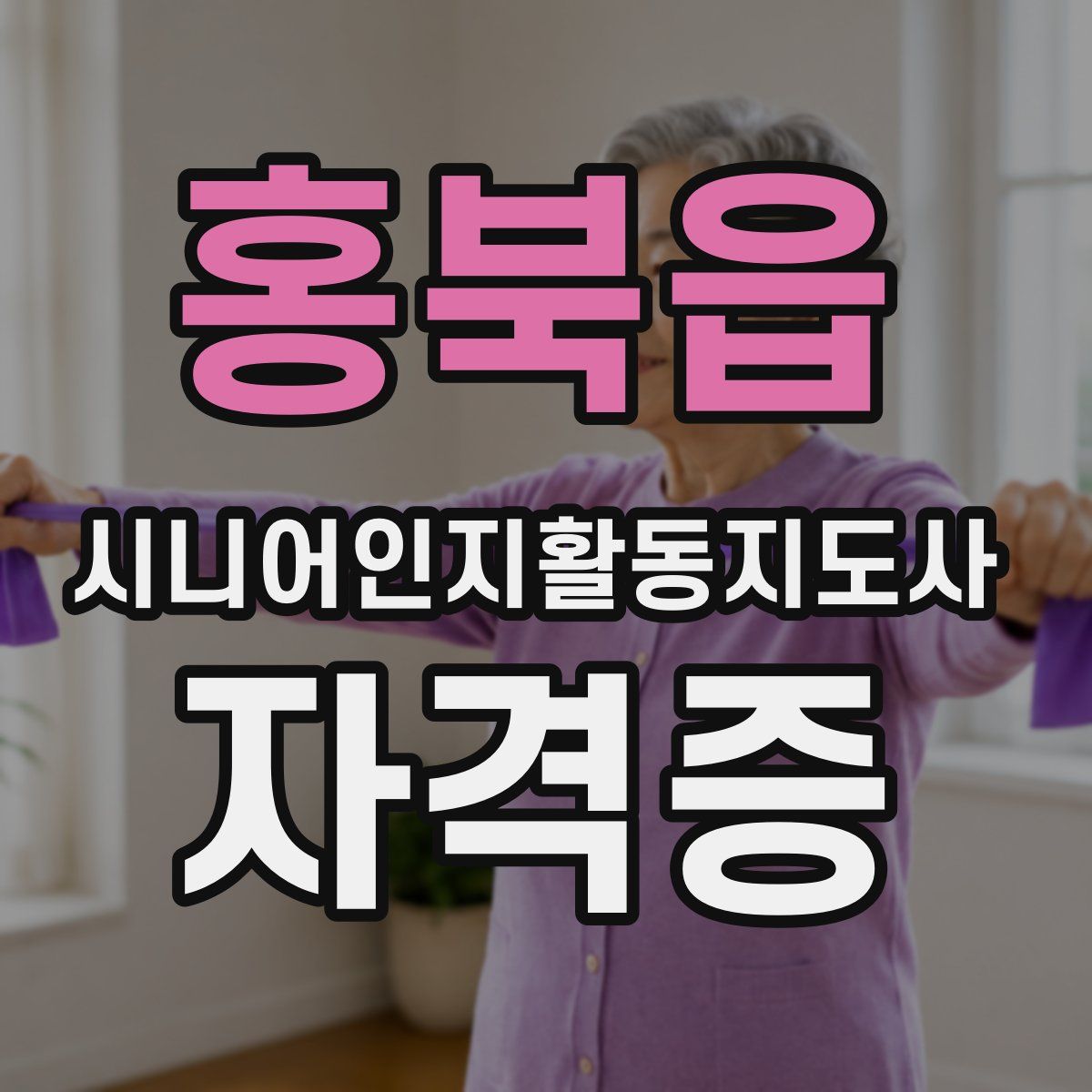 홍북읍 시니어인지활동지도사 자격증