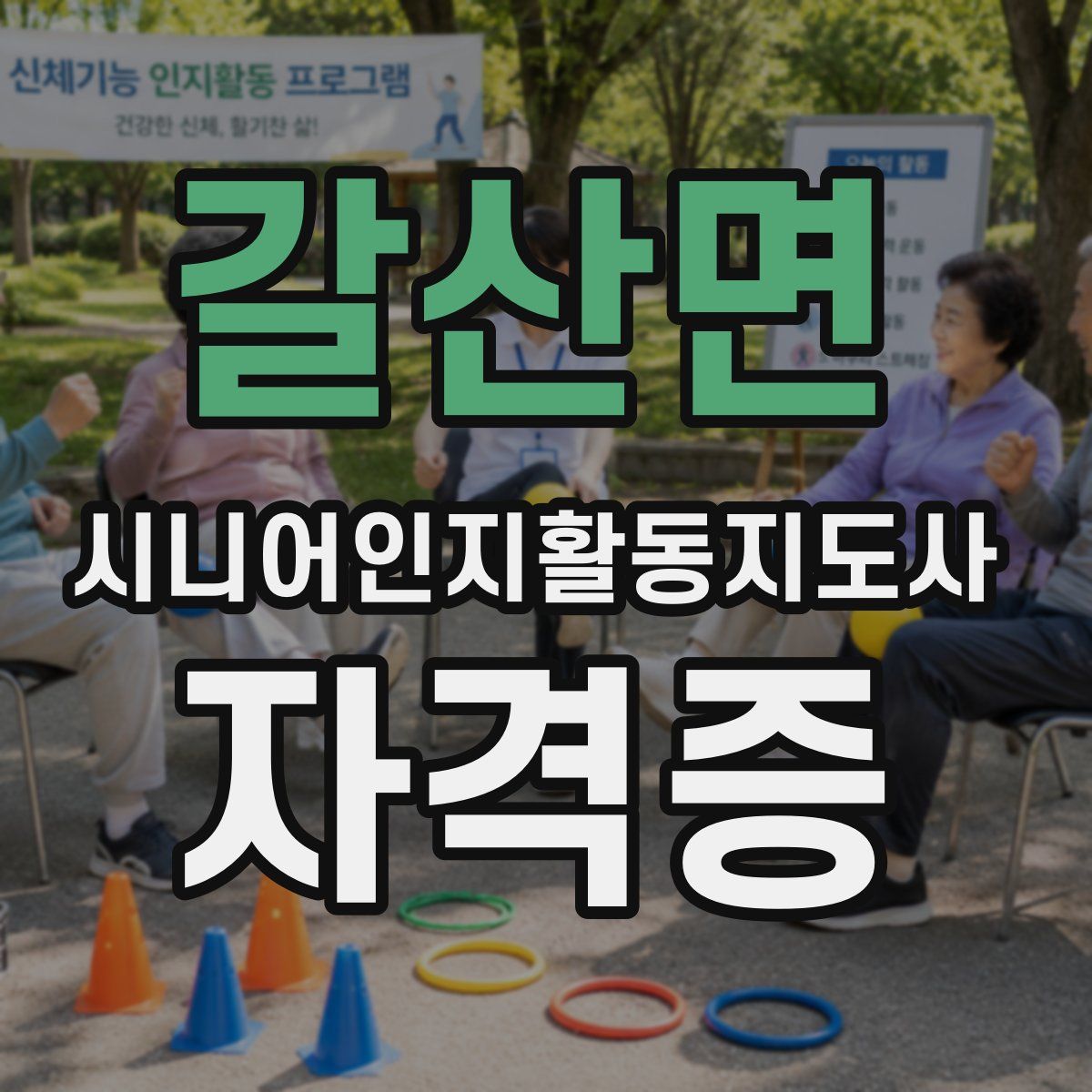 갈산면 시니어인지활동지도사 자격증