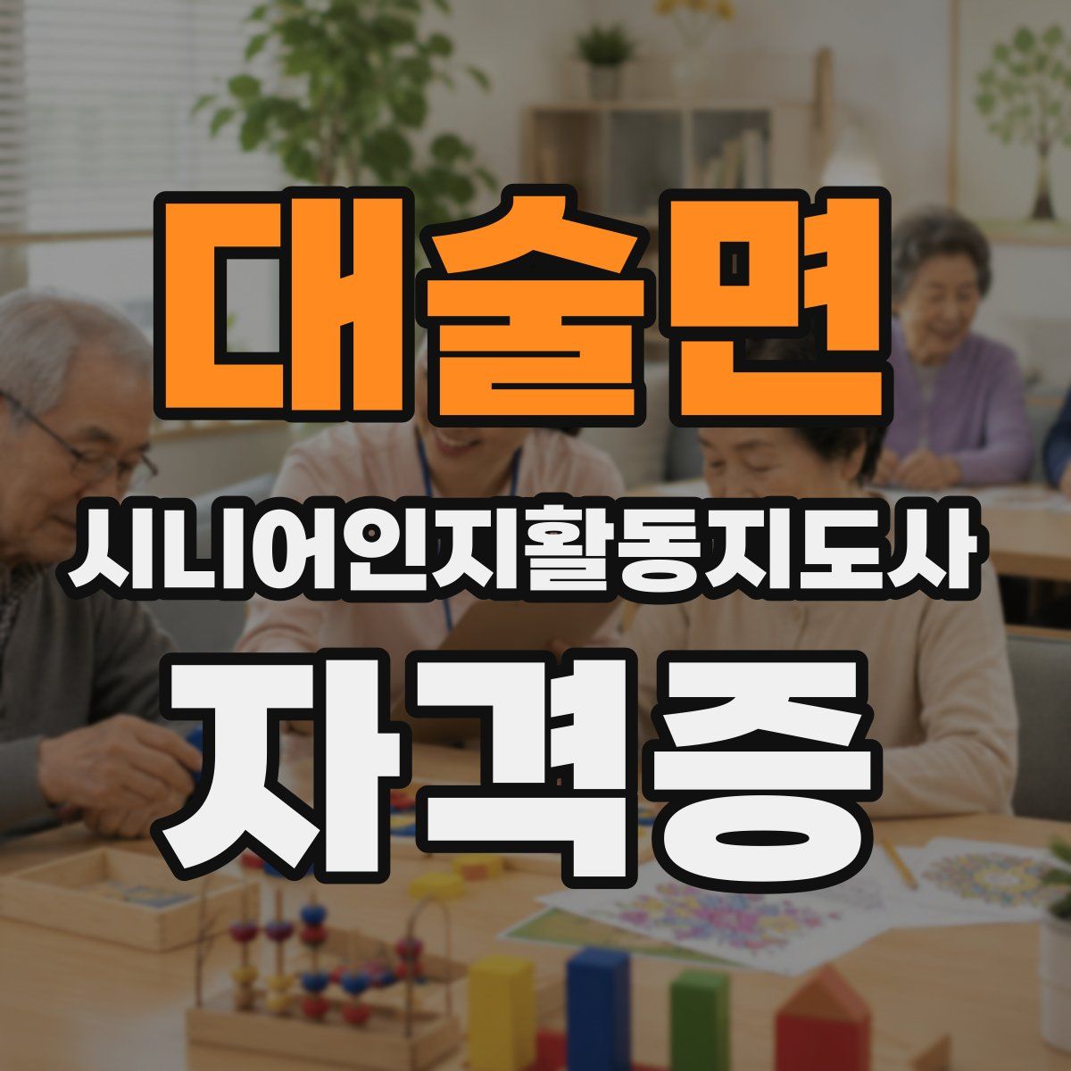 대술면 시니어인지활동지도사 자격증