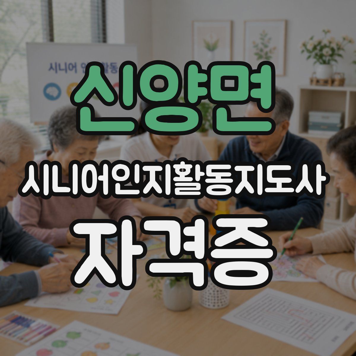 신양면 시니어인지활동지도사 자격증