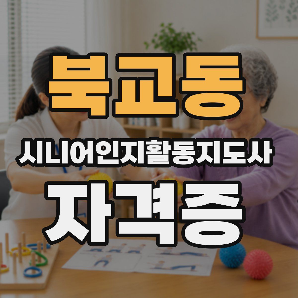 북교동 시니어인지활동지도사 자격증
