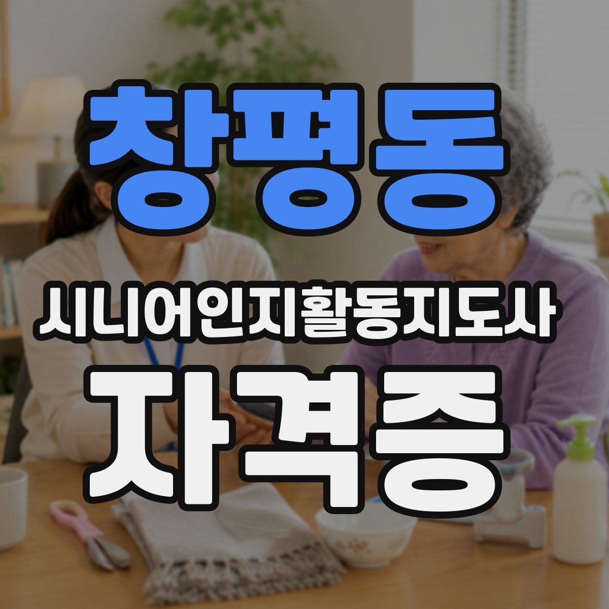 창평동 시니어인지활동지도사 자격증