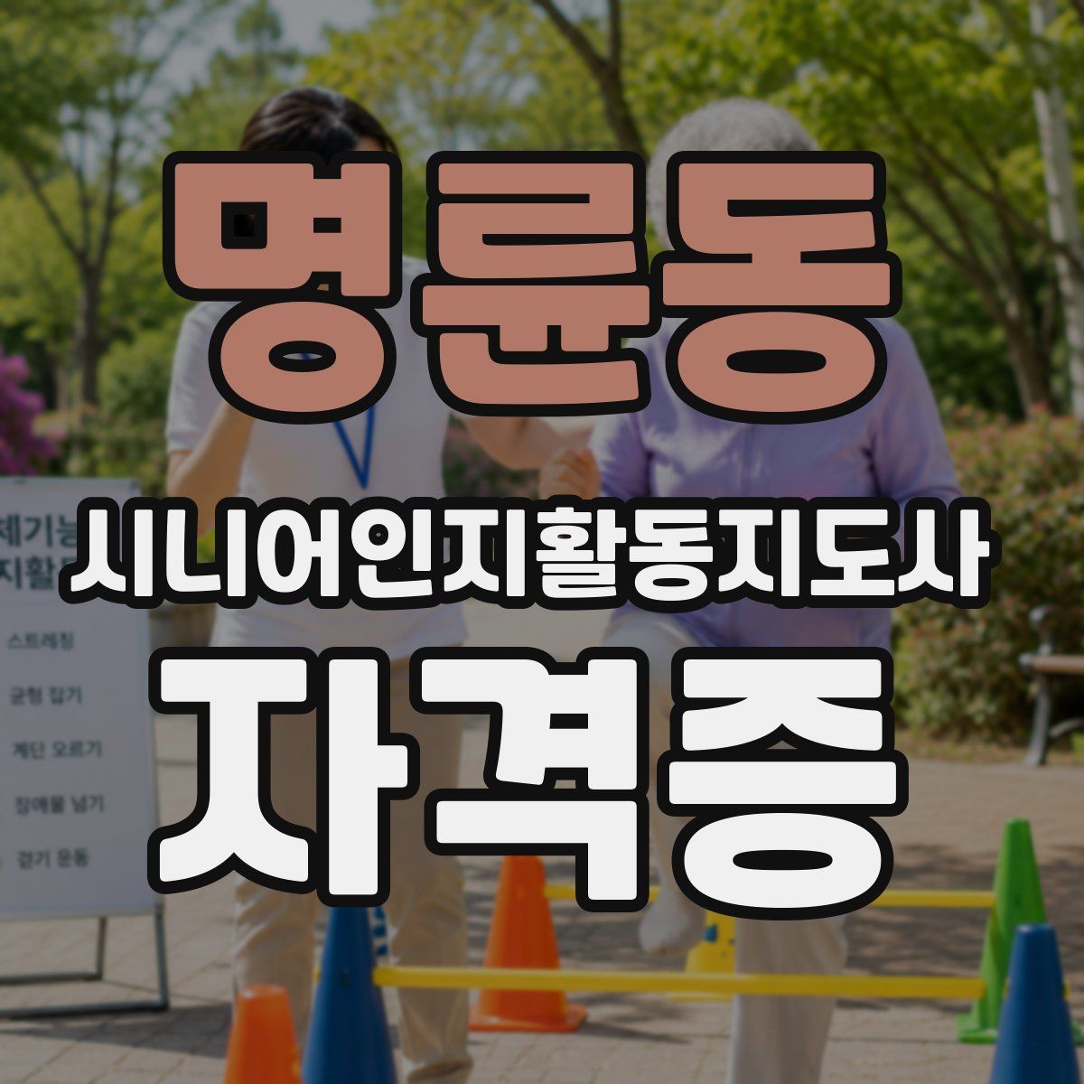 명륜동 시니어인지활동지도사 자격증