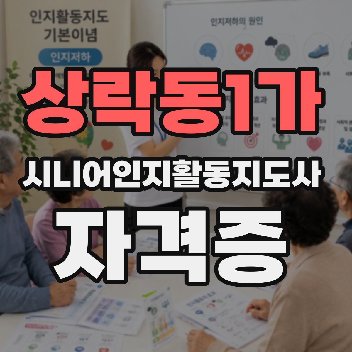 상락동1가 시니어인지활동지도사 자격증