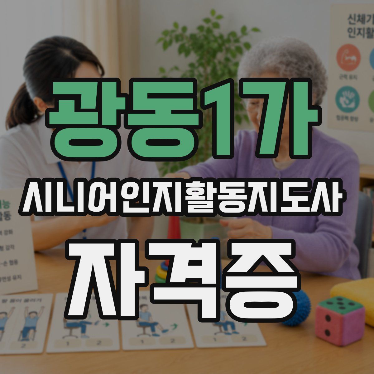 광동1가 시니어인지활동지도사 자격증